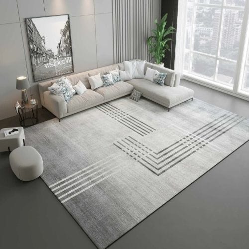 Tapis de Salon | Kilim Moderne Luxe Scandinave - Tapinna® Gris / Rectangulaire / 80x120cm