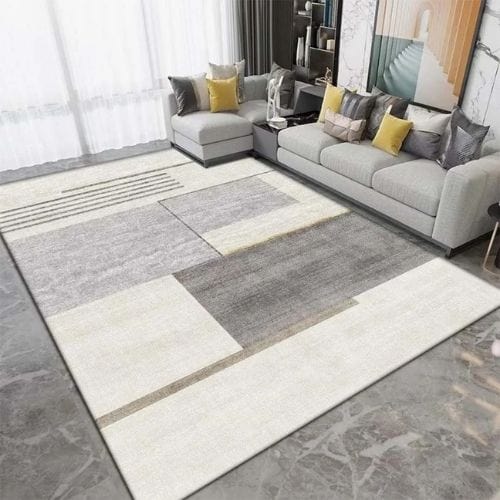 Tapis de Salon | Kilim Moderne Rayure - Tapinna® Gris / Rectangulaire / 60x90cm (Paillasson)