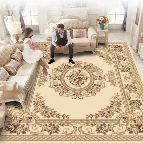 Tapis de Salon | Kilim Oriental Européen - Tapinna® Beige / Rectangulaire / 50x80cm