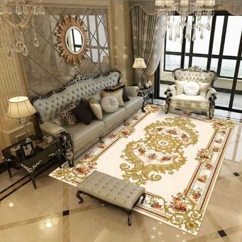 Tapis de Salon | Kilim Oriental Européen - Tapinna® Beige / Rectangulaire / 50x80cm