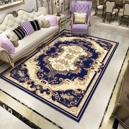 Tapis de Salon | Kilim Oriental Européen - Tapinna® Bleu / Rectangulaire / 50x80cm