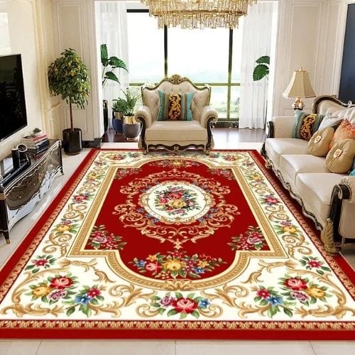 Tapis de Salon | Kilim Oriental Européen - Tapinna® Rouge / Rectangulaire / 50x80cm