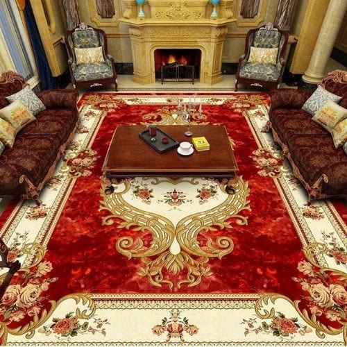 Tapis de Salon | Kilim Oriental Européen - Tapinna® Rouge / Rectangulaire / 50x80cm