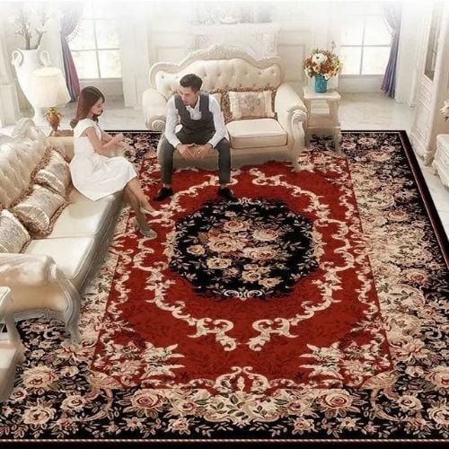 Tapis de Salon | Kilim Oriental Européen - Tapinna® Rouge / Rectangulaire / 50x80cm