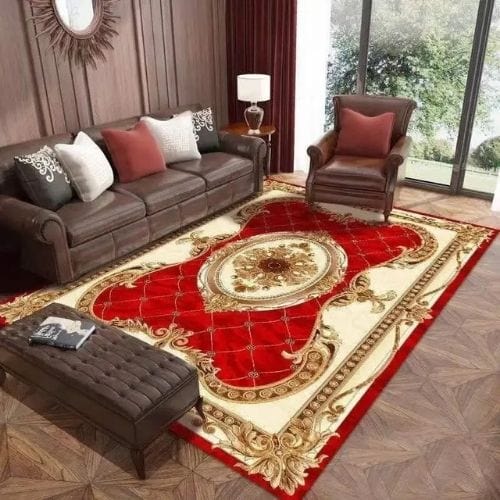 Tapis de Salon | Kilim Oriental Européen - Tapinna® Rouge / Rectangulaire / 50x80cm