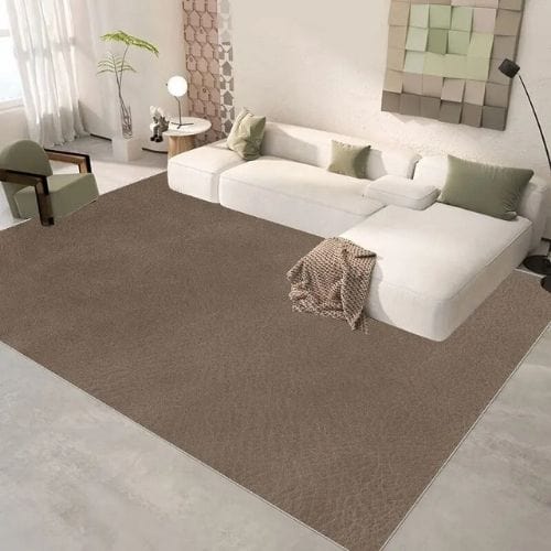 Tapis de Salon | Kilim Uni Moderne Poil Ras - Tapinna® Marron / Rectangulaire / 50x80cm (Petit Tapis)