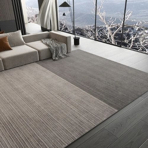 Tapis de Salon | Luxe Uni Poil Ras - Tapinna® Gris / Rectangulaire / 80x120cm