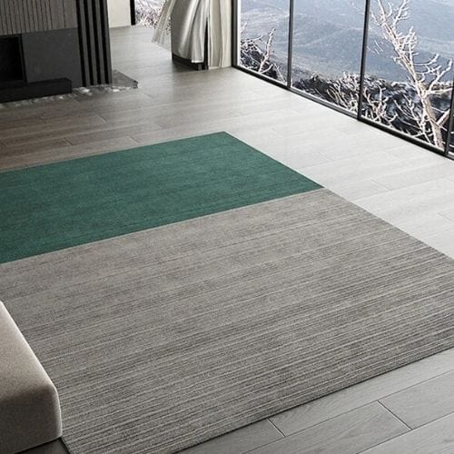 Tapis de Salon | Luxe Uni Poil Ras - Tapinna® Gris / Rectangulaire / 80x120cm