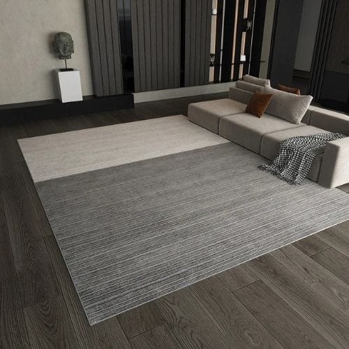 Tapis de Salon | Luxe Uni Poil Ras - Tapinna® Gris / Rectangulaire / 80x120cm