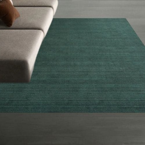 Tapis de Salon | Luxe Uni Poil Ras - Tapinna® Vert / Rectangulaire / 80x120cm
