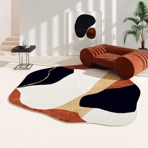 Tapis de Salon | Minimaliste Moderne - Tapinna® Coloré / Irrégulier / 80x80cm