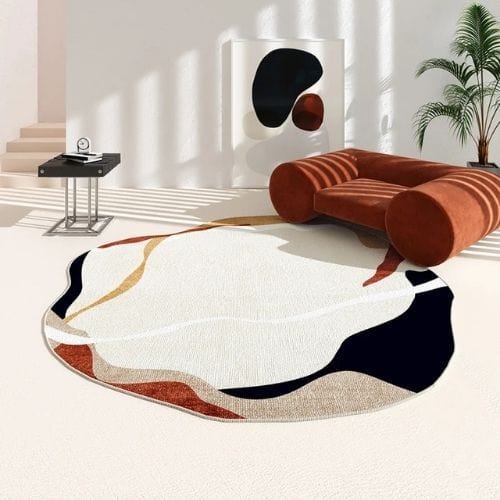 Tapis de Salon | Minimaliste Moderne - Tapinna® Coloré / Irrégulier / 80x80cm