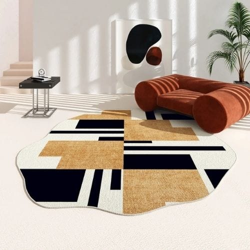 Tapis de Salon | Minimaliste Moderne - Tapinna® Coloré / Irrégulier / 80x80cm