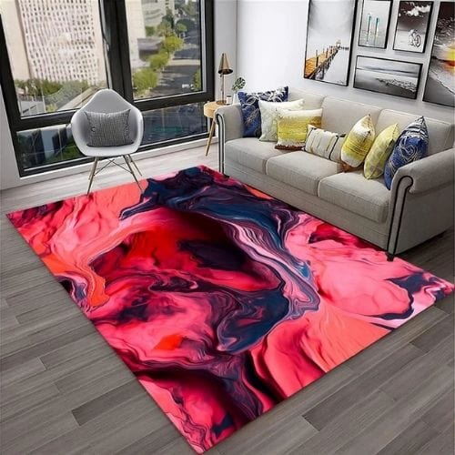 Tapis de Salon | Moderne Abstrait Marbre Illusion 3D - Tapinna® Coloré / Rectangulaire / 40x60cm