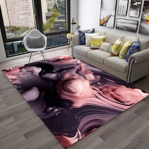 Tapis de Salon | Moderne Abstrait Marbre Illusion 3D - Tapinna® Coloré / Rectangulaire / 40x60cm