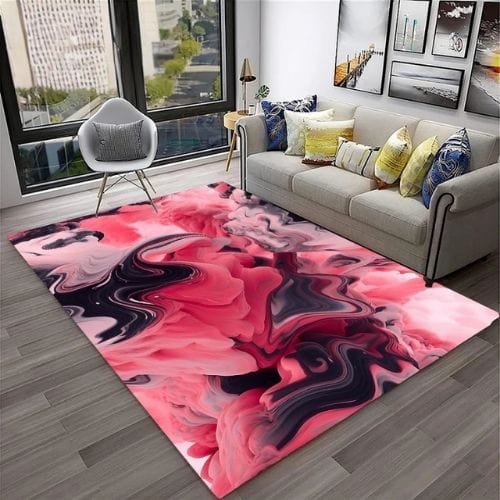 Tapis de Salon | Moderne Abstrait Marbre Illusion 3D - Tapinna® Coloré / Rectangulaire / 40x60cm