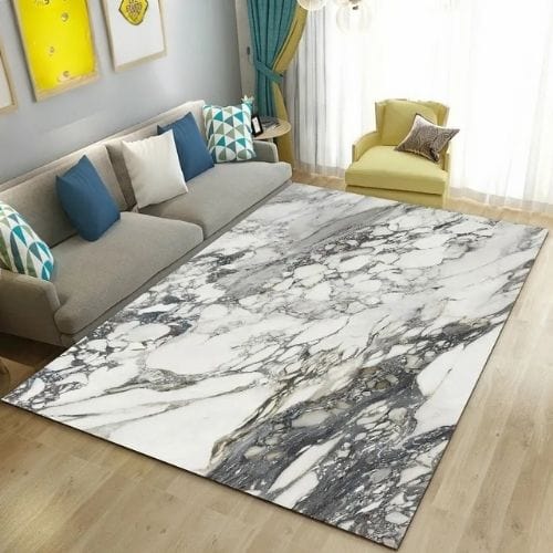 Tapis de Salon | Moderne Abstrait Marbre - Tapinna® Gris / Rectangulaire / 40x60cm
