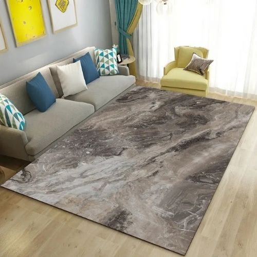 Tapis de Salon | Moderne Abstrait Marbre - Tapinna® Gris / Rectangulaire / 40x60cm