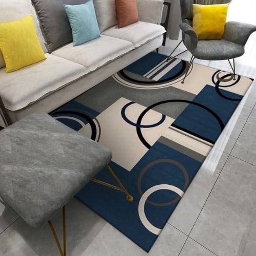 Tapis de Salon | Moderne Design Circulaire Ondulé - Tapinna®