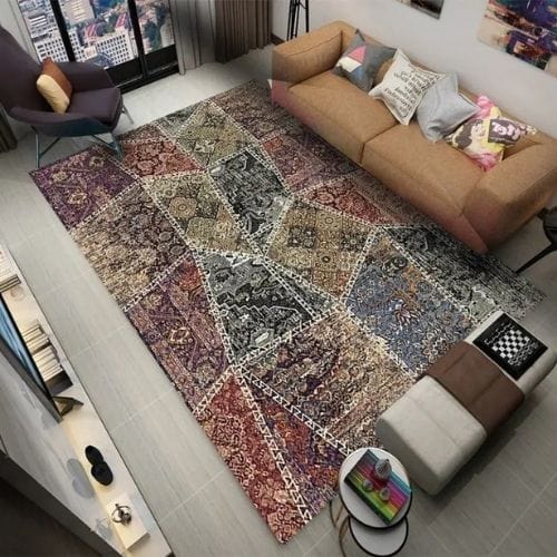 Tapis de Salon | Moderne Ethnique Rétro Scandinave - Tapinna® Coloré / Rectangulaire / 80x120cm