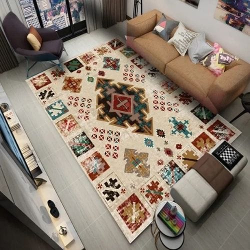 Tapis de Salon | Moderne Ethnique Rétro Scandinave - Tapinna® Coloré / Rectangulaire / 80x120cm