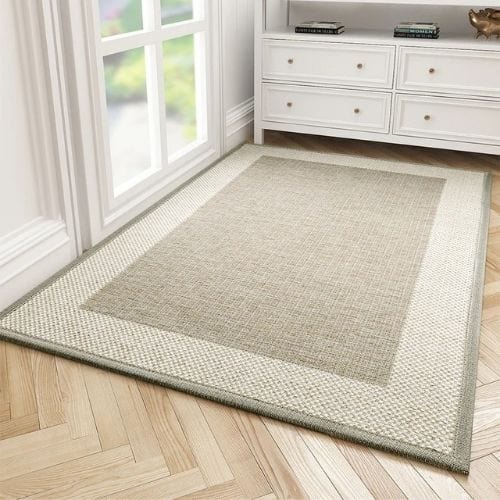 Tapis de Salon | Moderne Fil Tressé Machine - Tapinna® Gris / Rectangulaire / 50x80cm