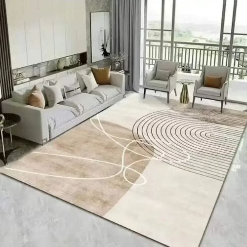 Tapis de Salon | Moderne Luxe Design Scandinave - Tapinna® Beige / Rectangulaire / 50x80cm