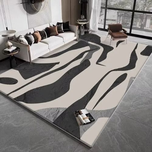 Tapis de Salon | Moderne Luxe Kilim Scandinave - Tapinna® Gris / Rectangulaire / 60x90cm (Paillasson)