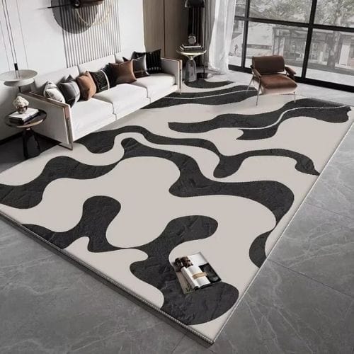 Tapis de Salon | Moderne Luxe Kilim Scandinave - Tapinna® Gris / Rectangulaire / 60x90cm (Paillasson)