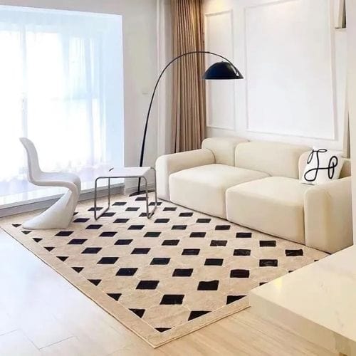 Tapis de Salon | Moderne Luxe Minimaliste Poil Ras - Tapinna® Beige / Rectangulaire / 50x80cm