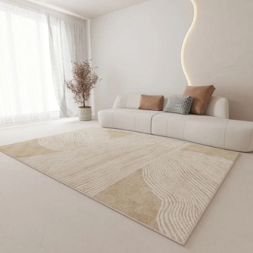 Tapis de Salon | Moderne Luxe Minimaliste Poil Ras - Tapinna® Beige / Rectangulaire / 50x80cm