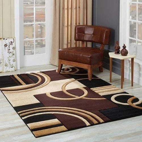 Tapis de Salon | Moderne Luxe Scandinave Poil Ras - Tapinna® Marron / Rectangulaire / 40x60cm (16x24 Pouces)