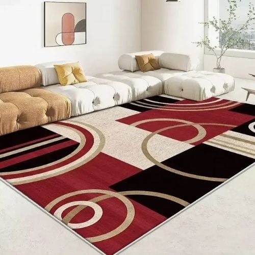 Tapis de Salon | Moderne Luxe Scandinave Poil Ras - Tapinna® Rouge / Rectangulaire / 60x90cm (Paillasson)