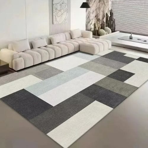Tapis de Salon | Moderne Minimaliste - Tapinna® Gris Beige / Rectangulaire / 50x80cm (Petit Tapis)