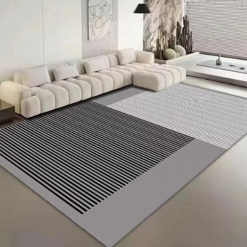 Tapis de Salon | Moderne Minimaliste - Tapinna® Gris / Rectangulaire / 50x80cm (Petit Tapis)