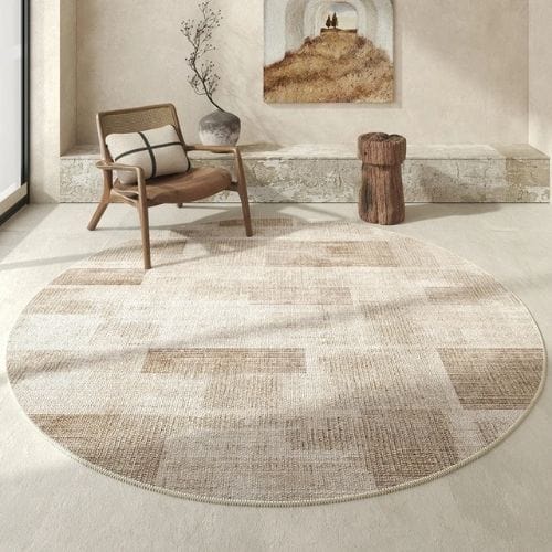 Tapis de Salon | Moderne Oriental Luxe Wabi-Sabi - Tapinna® Beige / Rond / 80x80cm