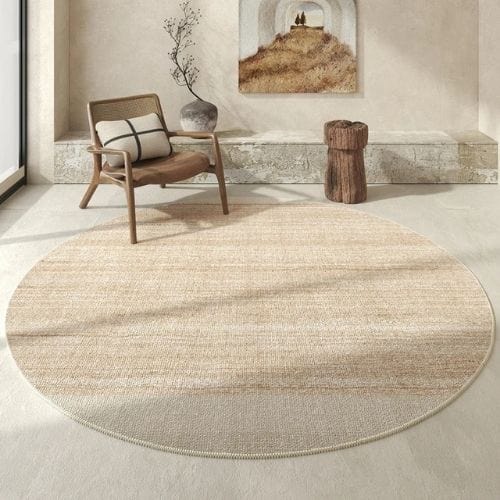 Tapis de Salon | Moderne Oriental Luxe Wabi-Sabi - Tapinna® Beige / Rond / 80x80cm