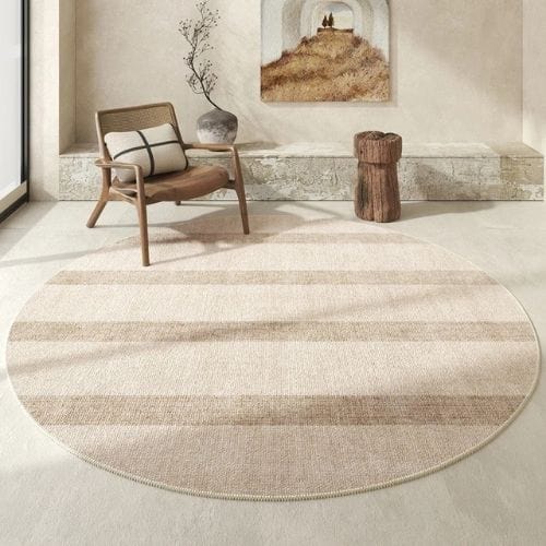 Tapis de Salon | Moderne Oriental Luxe Wabi-Sabi - Tapinna® Beige / Rond / 80x80cm