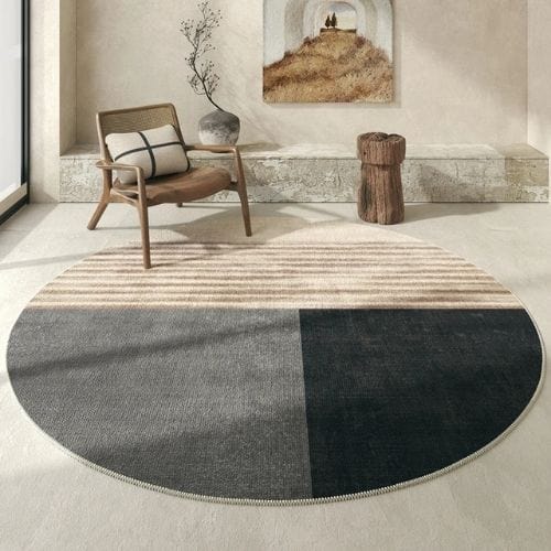 Tapis de Salon | Moderne Oriental Luxe Wabi-Sabi - Tapinna® Coloré / Rond / 80x80cm