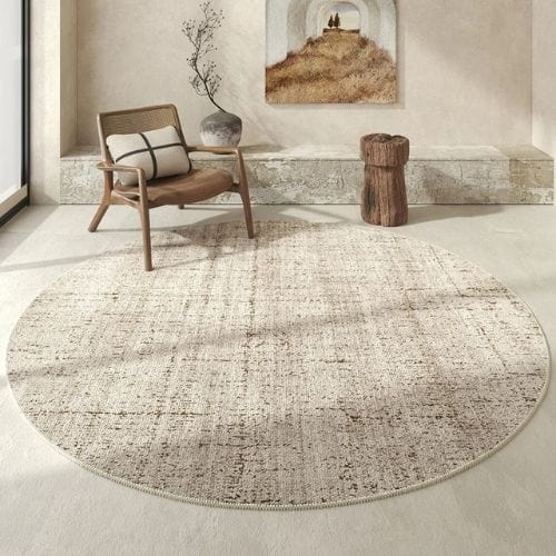 Tapis de Salon | Moderne Oriental Luxe Wabi-Sabi - Tapinna® Marron / Rond / 80x80cm