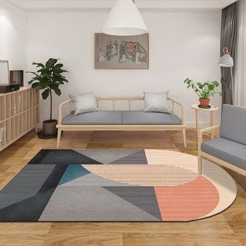 Tapis de Salon | Moderne Scandinave Luxe Poil Ras - Tapinna® Coloré / Irrégulier / 80x120cm