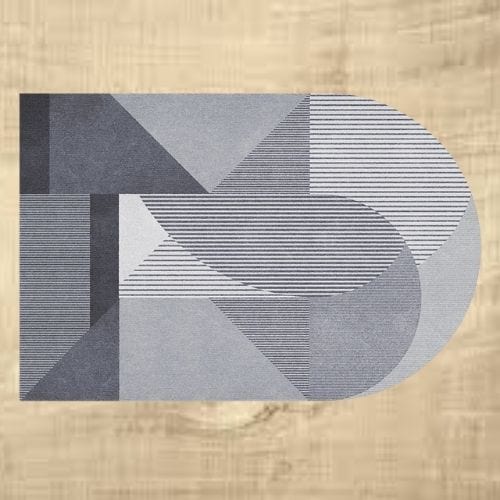 Tapis de Salon | Moderne Scandinave Luxe Poil Ras - Tapinna® Gris / Irrégulier / 80x120cm