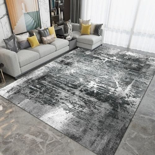 Tapis de Salon | Moderne Scandinave Persan - Tapinna® Gris / Rectangulaire / 60x90cm (23.6x35.4 Pouces)