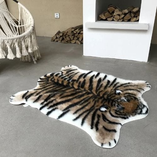 Tapis de Salon | Peau Animal Forme Tigre - Tapinna® Marron / Animal / 160x210cm