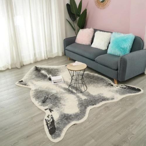 Tapis de Salon | Peau Animal - Tapinna® Gris / Irrégulier / 170x230cm