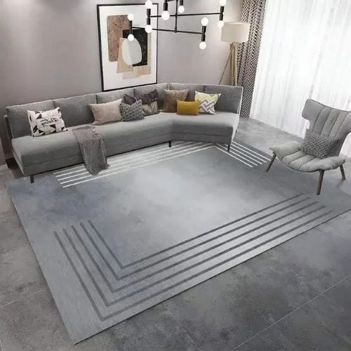 Tapis de Salon | Scandinave Kilim Moderne Luxe - Tapinna® Gris / Rectangulaire / 60x90cm (Paillasson)
