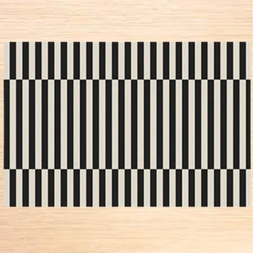 Tapis de Salon | Scandinave Moderne - Tapinna® Noir et Blanc / Rectangulaire / 80x120cm