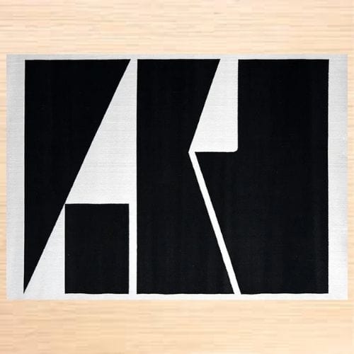 Tapis de Salon | Scandinave Moderne - Tapinna® Noir et Blanc / Rectangulaire / 80x120cm