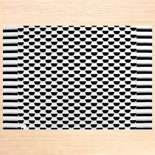 Tapis de Salon | Scandinave Moderne - Tapinna® Noir et Blanc / Rectangulaire / 80x120cm
