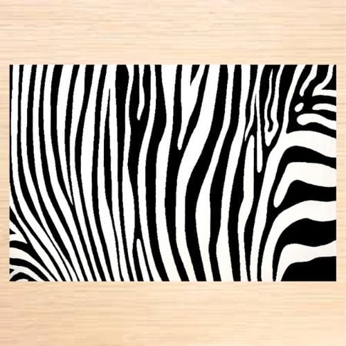 Tapis de Salon | Scandinave Moderne - Tapinna® Noir et Blanc / Rectangulaire / 80x120cm